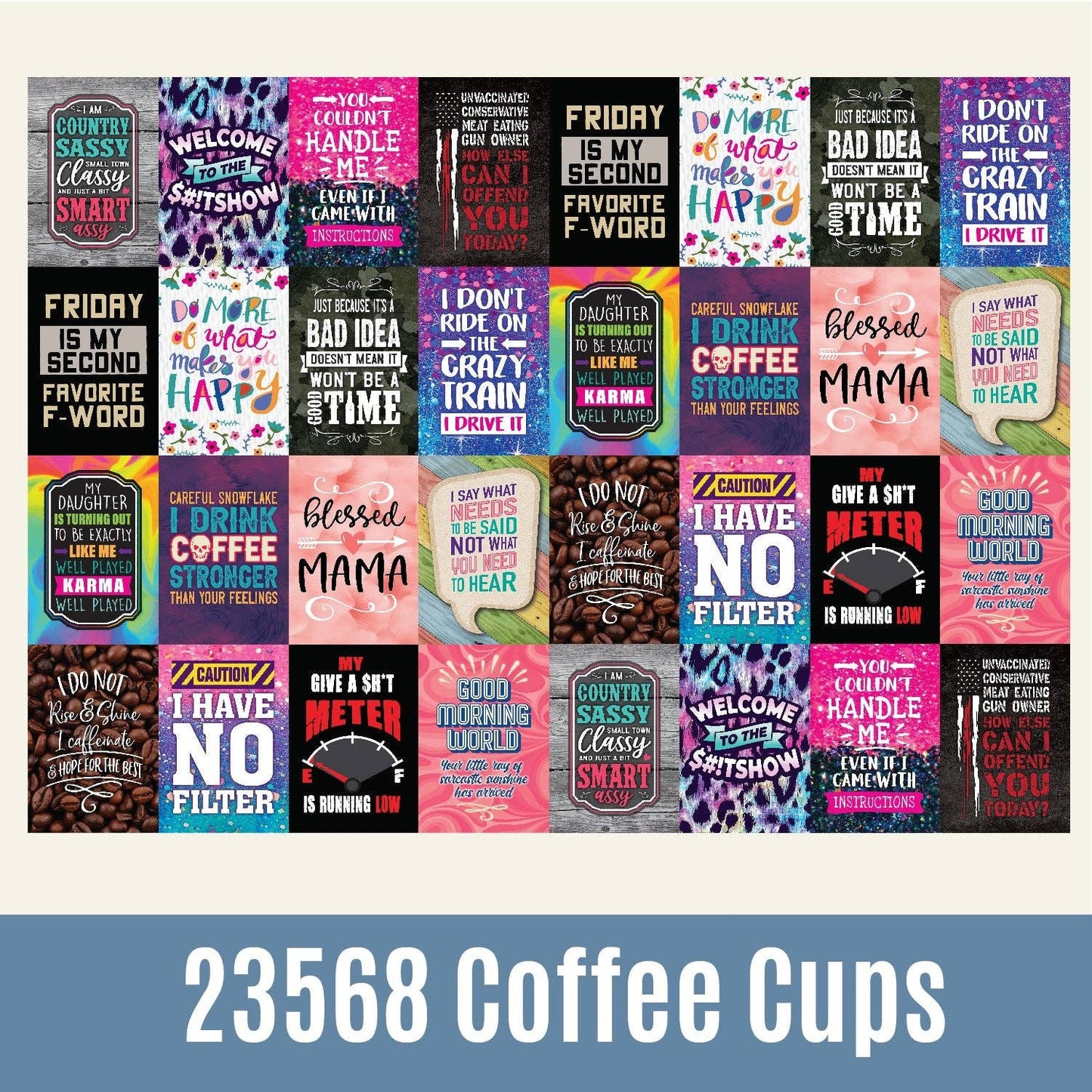 Insulated Stainless Steel 16 oz Coffee Mug Assortment- 24/Pk
