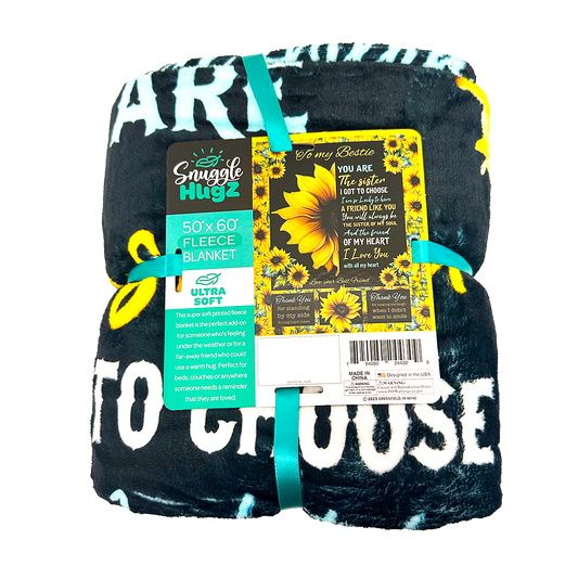 Jumbo Fleece Plush Blanket 50 x 60 Family Assortment- 6/Pack