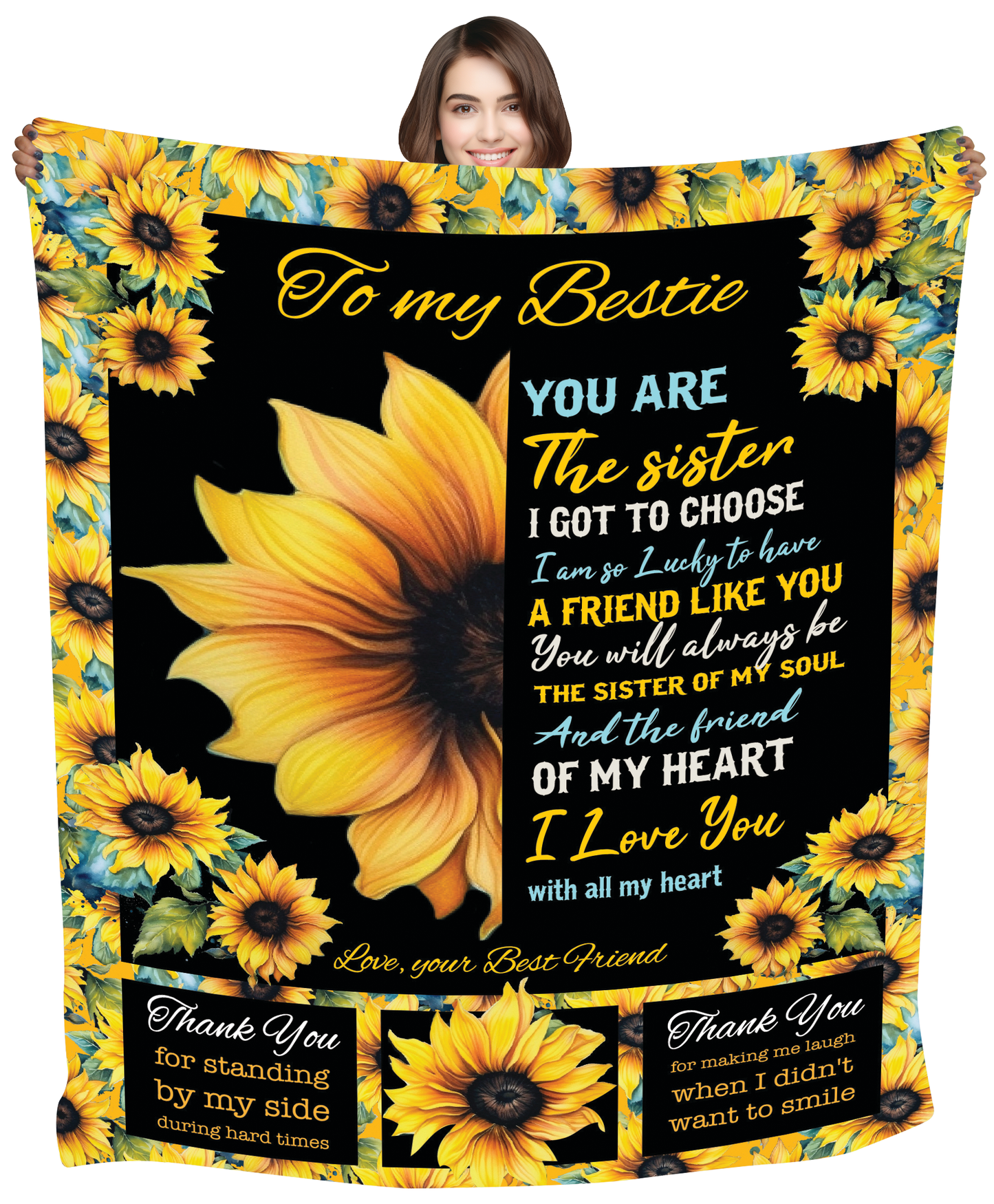 Jumbo Fleece Plush Blanket 50 x 60 Family Assortment- 6/Pack