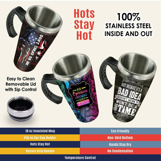 Insulated Stainless Steel 16 oz Coffee Mug Assortment- 24/Pk