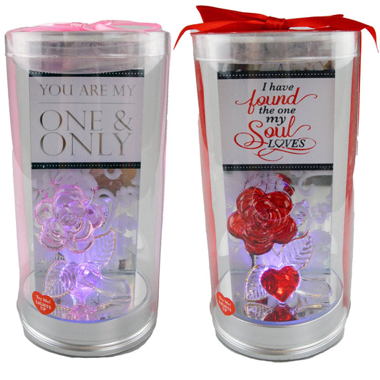 Valentine's Day Light Up Glass Keepsake Assortment- 12/Pack